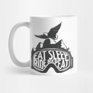 Snowboarding lover - Eat Sleep Ride Repeat Mug